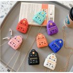 Wholesale Cute Design Cartoon Silicone Cover Skin for Airpod (1 / 2) Charging Case with Chain (Backpack Pink)